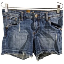 Kut from Kloth Blue Distressed Jean Shorts Size 8 Denim Womens Short 32x... - $29.02