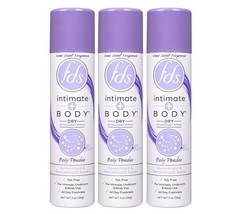 3 FDS Feminine Deodorant Spray intimate Body Dry Fresh Scent Last All Da... - $27.42