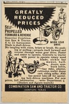 1946 Print Ad Superior Saw &amp; Tractor Combination Denton,Texas - £6.44 GBP