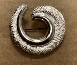 Vtg Pin Brooch - Silver Tone Designer Signed Napier Circle J261 - $10.88