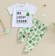 NEW St Patrick&#39;s Day Mr. Lucky Charm Boys Outfit Set - £9.37 GBP