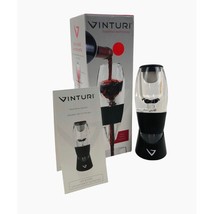 Vinturi Red Wine Aerator Decanter With No Drip Stand Clear Glass Boxed - £9.49 GBP