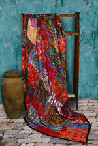 Handcrafted Queen-Size Guatemalan Patchwork Quilt Set with Matching Pillow - $8,334.46 MXN