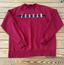 Jordan Men’s Long Sleeve Logo Sweatshirt Size L Red Q8 - £22.07 GBP