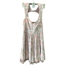 Free People Womens Size 10 Lavender Pink Floral Knee Length Dress Peep Hole Back - £31.21 GBP