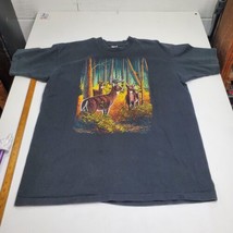 Springhill Deer In Rut Hunting Single Stitch T-Shirt Fruit Of The Loom SZ XL - $30.34