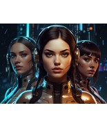 3 images of the future girl in Sci Fi. Digital Art Print, AIGeneration, ... - $55.73 MXN