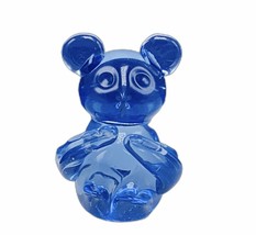 Murano glass teddy bear blue figurine Italy vtg paperweight italian art cub mcm - £39.65 GBP