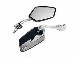 Mirror Set 10mm RH/RH Thread (Black / Chrome) Moped Scooter - $16.79