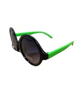 Girls Willow Round Black Sunglasses with Green Temples kid 2507 Green 71 - £7.22 GBP