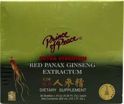 PRINCE OF PEACE CTR DSP,RED PANAX GINSENG, 30X10 CC - $22.18