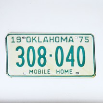 1975 United States Oklahoma Base Mobile Home License Plate 308-040 - £14.78 GBP