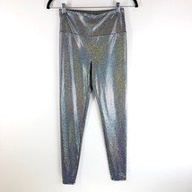 Forever 21 Womens Leggings Metallic Shiny Colorful Disco Silver Size XS - £7.63 GBP
