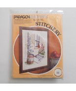 Vintage Paragon Stitchery 0908 The Rain Barrel Embroidery Kit Country Style - $27.69