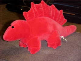 18" Red Dimetrodon Dinosaur Plush Toy By Manhattan Toy 1984 Extremely Rare - $299.99