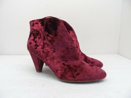 Vince Camuto Women&#39;s Evanata Pulled On Ankle Heeled Bootie Berry Size 6M - £25.69 GBP