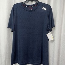 Fila Sport Men&#39;s T-Shirt Navy Blue Mesh Size XL - $14.85