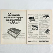 Vintage 1978 RCA SelectaVision 400 Video Cassette Recorder Magazine Prin... - $6.62