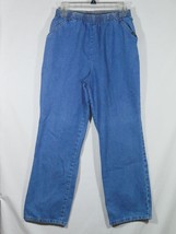 VTG Chic Jeans Women&#39;s 10P Medium Blue Wash Elastic Waist 100% Cotton Denim - £9.43 GBP