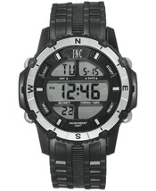 I.N.C. Men&#39;s Black Silver Resin Silicone Strap 46mm Digital Sports Watch NIB - £31.24 GBP