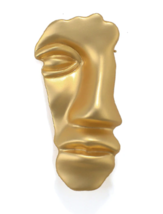 Stunning Abstract Face Mask Retro Vintage Look Gold Plated Royal Design GGG14 - £16.27 GBP