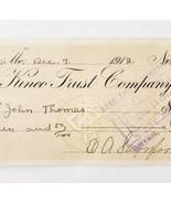 1912 Kineo Trust Company Bank Check E.A. Sampson Dover Maine Signed 1054... - $370.74 MXN 1912 Kineo Trust Company Bank Check E.A. Sampson Dover Maine Signed 1054... - $370.74 MXN