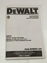 FOR PARTS-User Manual-DeWalt DCN701D1 20V MAX Li-Ion Cordless Cable Stap... - $185.17 MXN