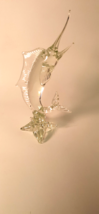 Mid Century Modern Clear Glass Leaping Sailfish, Nice Glass Sculpture - $40.79