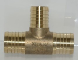 Zurn QQT776GX 1-1/2&quot; X 1-1/2&quot; By 1-1/4 Inch Barbed Reducing Brass Tee - £17.29 GBP