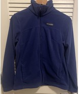 Columbia Sweater Womens Medium Purple Fleece Full Zip Logo Outdoors - $28.42 CAD