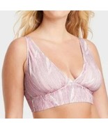 Auden Signature Smooth Collection Unlined Longline Bralette Orchid Bloom... - $27.35 CAD