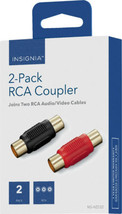 NEW Insignia NS-HZ532 RCA Coupler 2-Pack Black/Red for Component Composite cable - £3.92 GBP