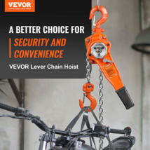 Manual Lever Chain Hoist, 3/4 Ton 1650 lbs Capacity, 10 FT Come Along, G... - £55.21 GBP