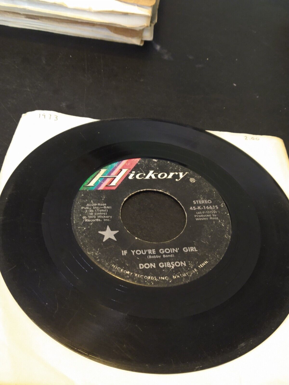 DON GIBSON IF YOU&#39;RE GOING GIRL &amp; LONSOME NUMBER ONE  45 RECORD - $5.93