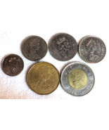 Lot of 6 Canadian Coins Dollar 2 Dollar Coin Nickel 2Quarters Dime Circu... - $25.71 CAD
