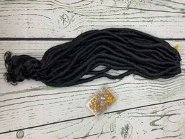 6Packs Crochet Braids Pre looped Black Synthetic Hair Extensions Dread - £22.53 GBP