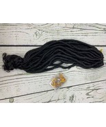 6Packs Crochet Braids Pre looped Black Synthetic Hair Extensions Dread - £22.22 GBP
