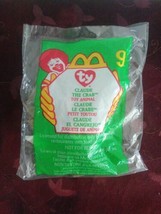 TY Claude the Crab #9 RARE 1993 Tag Beanie Baby McDonald&#39;s Happy Meal 1999  - £130.78 GBP