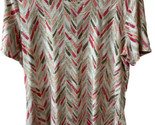 JM Collection Womens Size Medium Textured Pullover Short Sleeve Career B... - $13.06