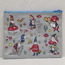 Primitives by Kathy Gnome Mushroom Snail Butterfly Zip Pouch Bag 9.5&quot; x ... - $9.80