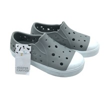 Harper Canyon Boys Girls Surf Perforated Slip-On Sneaker Water Shoes Gray 13 - £9.94 GBP