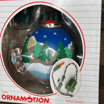 Vtg Noma Ornamotion Rotating Christmas Ornament Teddy Bears Spin Around Trees - £14.13 GBP