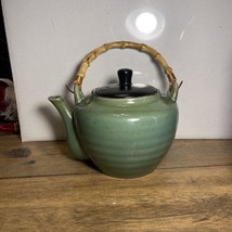 Sakura Mandalay Moss  Teapot &amp; Lid with Removable Top Handle Green - £11.21 GBP