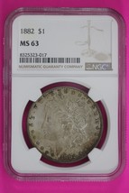 Toned 1882 P MS 63 Liberty Morgan Silver Dollar NGC Certified Graded 240 - $114.07