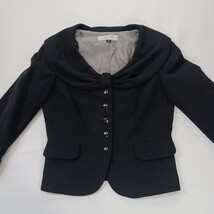 Tahari Arthur S Levine Women's 4P Black/White Dots Blazer Jacket Closed Pockets image 15