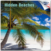 Hidden Beaches Wall Calendar 2024 Paradise Gift Photos Beautiful - £19.77 GBP