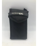 NINTENDO DS Switch Case Holder Soft Black Padded Zipper Pocket Travel EUC - £10.31 GBP