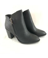 Top Moda Womens Ankle Booties Boots Faux Leather Zipper Block Heel Black... - £26.44 GBP