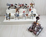 Papo Medevil Knights Horses Catapult Figures lot 10 pc some flaws to wea... - $29.69