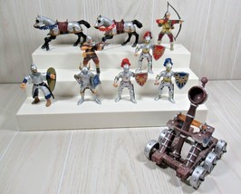 Papo Medevil Knights Horses Catapult Figures lot 10 pc some flaws to wea... - £23.32 GBP